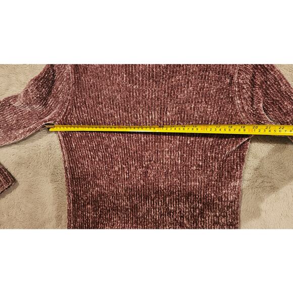 ORVIS Chenille Sweater Pink Misty Rose V Neck, Split Hem Soft Womens Sz M, New - Picture 8 of 8